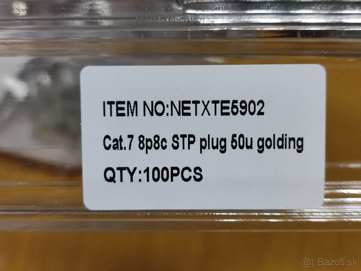 10x Konektor RJ45 tienený cat 6a/7 drôt STP - 4