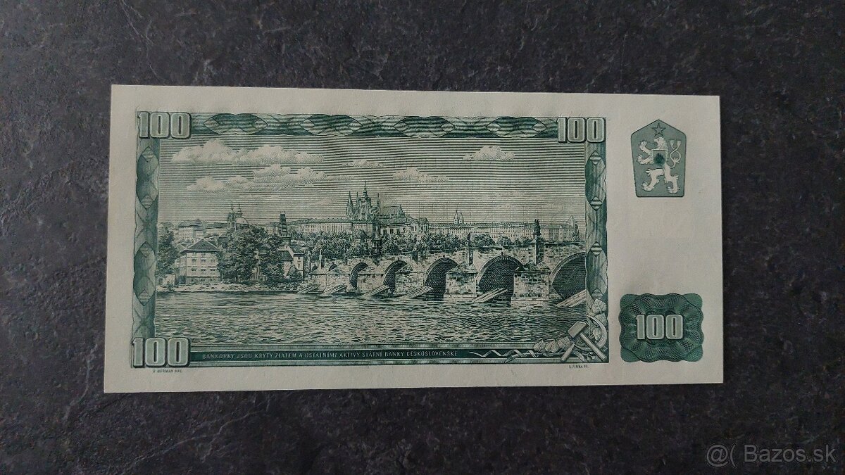 100 Kčs 1961 + SK kolok, stav N - 4