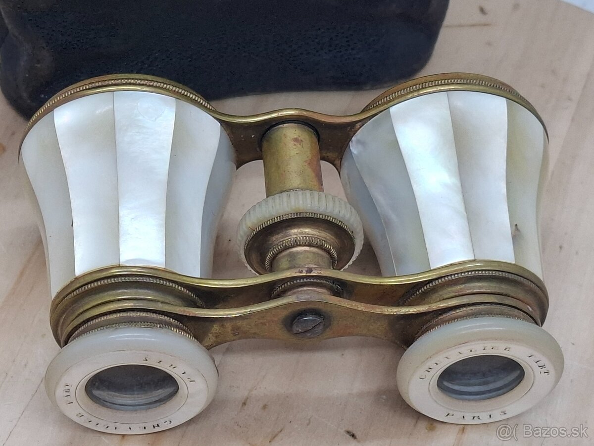 Predám funkčný perleťový divadelný dalekohlad Chevalier Fabt - 4