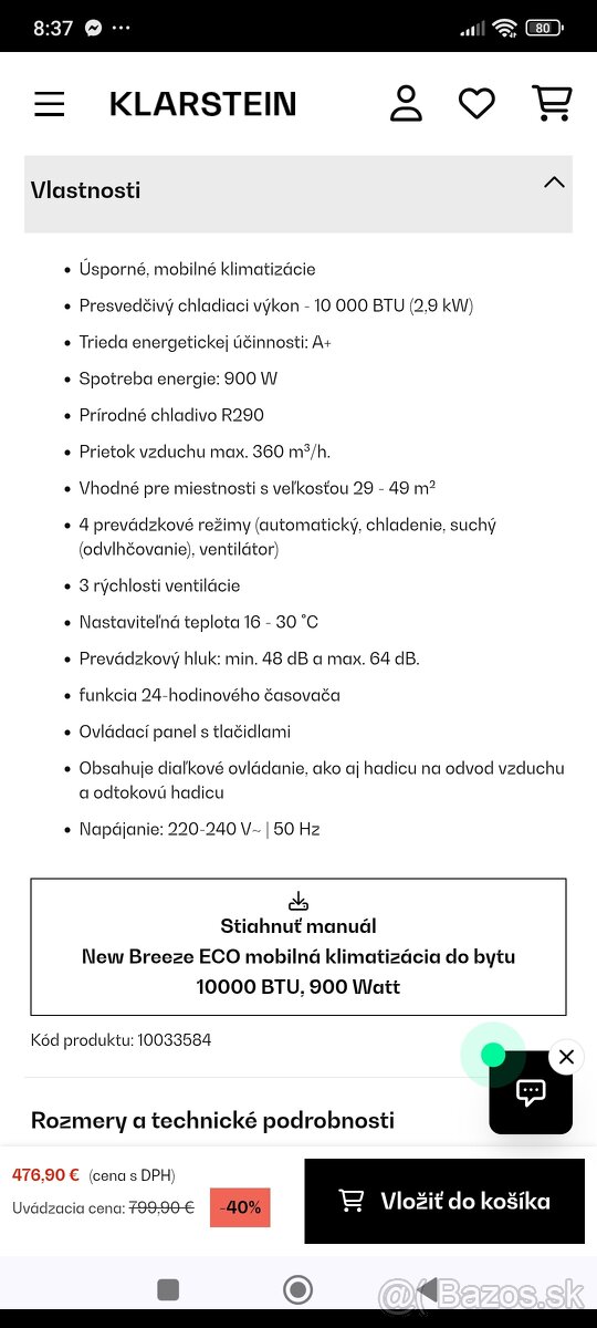Predám mobilnú klimatizáciu - 4