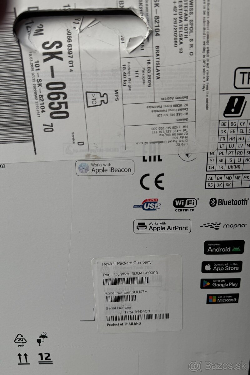 Multifunkčná tlačiareň HP SmartTank 750 - nová nerozbalená - 4