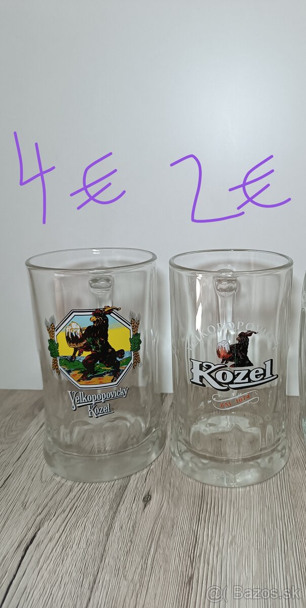 České pivové poháre 1 - 4