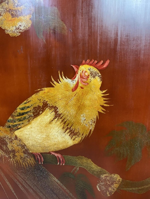 Rotačný orientálny bar maľba vtáky - 4