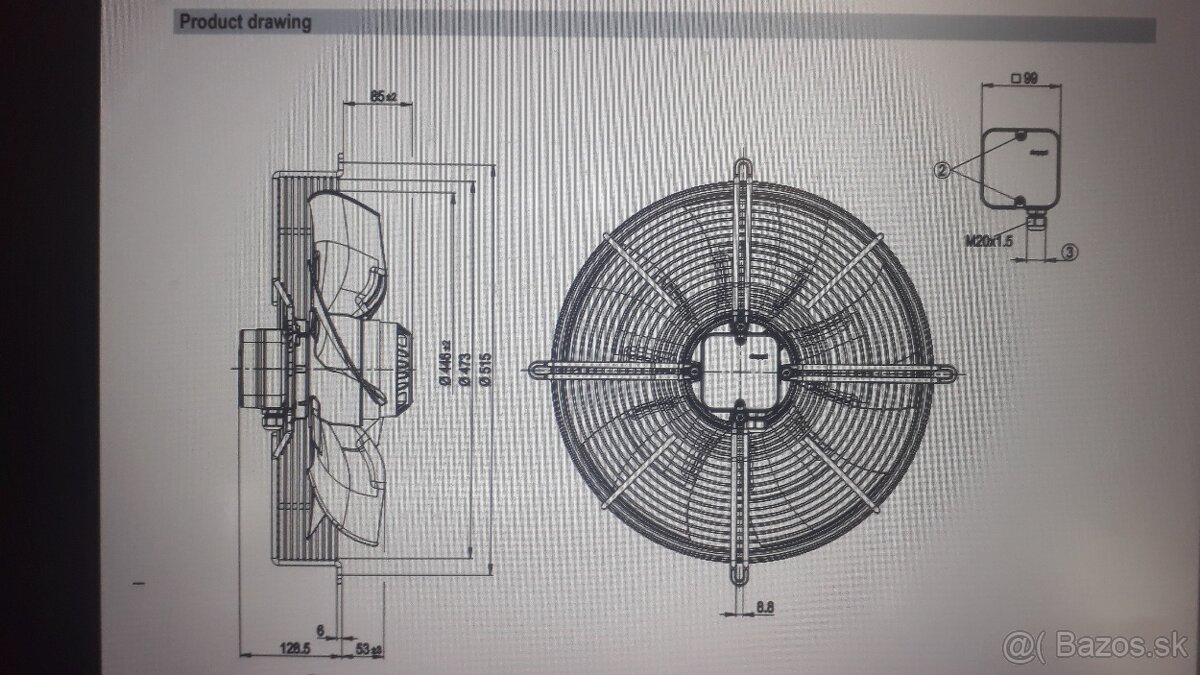 Ventilátor EBMPAPST s4e450-ga09-02 = 2ks - 4