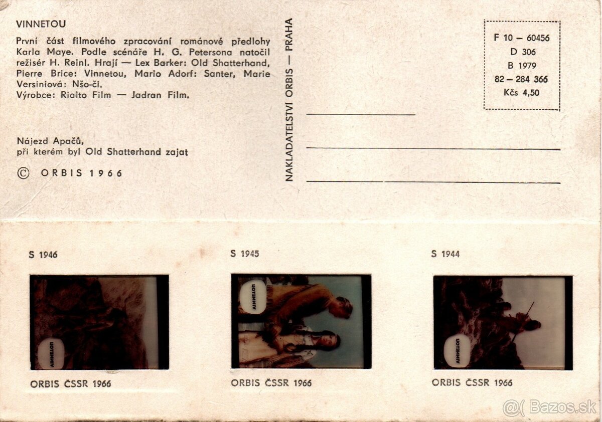 WINNETOU POHLADNICE S DIAPOZITIVMI - 4