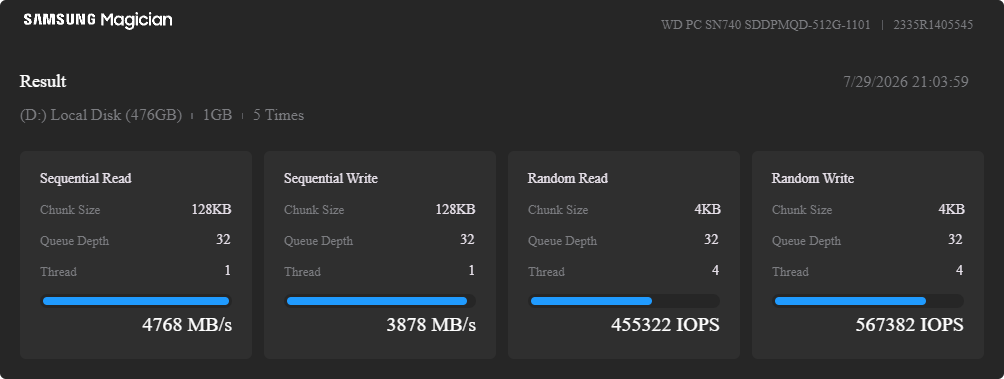 Nvme ssd disk 512gb pcie 4.0 - 4