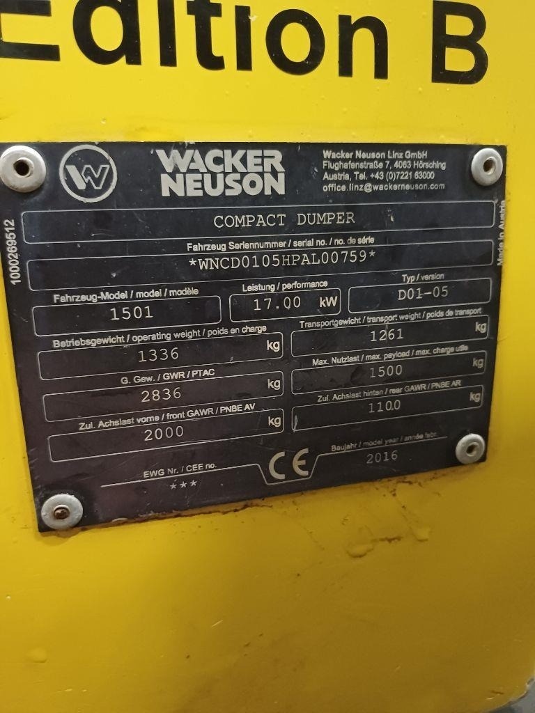 Kolový Dumper Wacker Neuson 1501 - 4