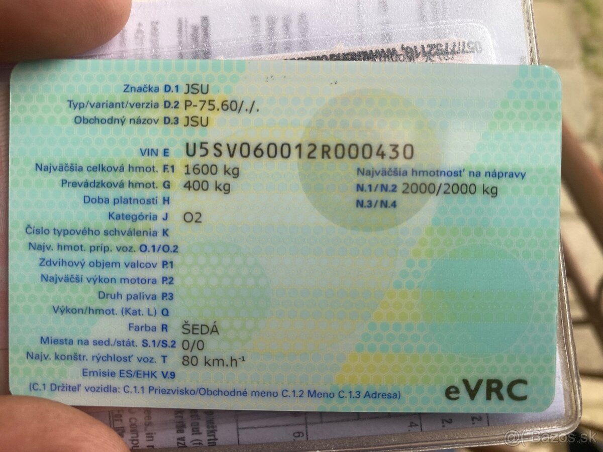 Predám dvojnápravový prívesný vozík 4x2M - 4