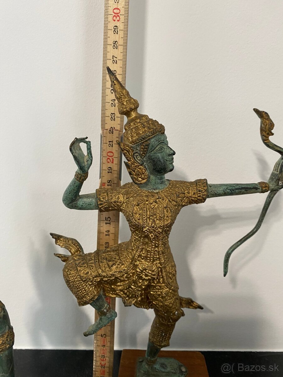 3 THAJSKÉ BRONZOVÉ SOŠKY PRINC RAMA + ANJELI TEPPHANOM - 4