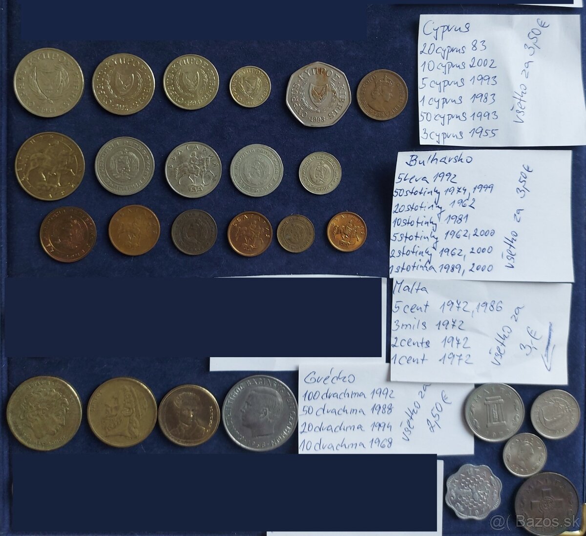 Zbierka mincí - rôzne svetové mince - Európa 3 - 4