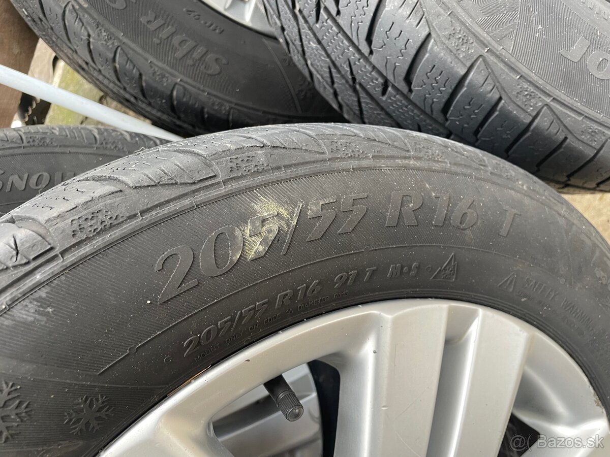 predám originál vw disky r16 + zimné pneu - 4