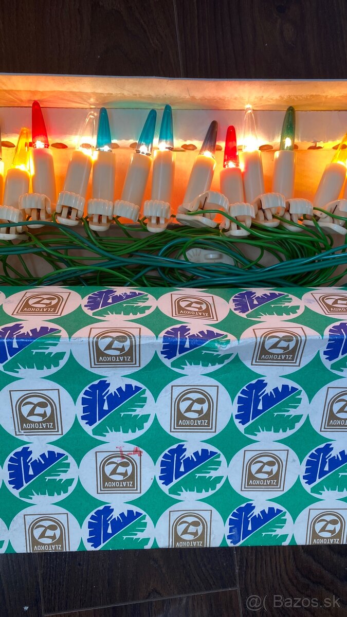 Retro vianočné svetielka aj s náhradnými žiarovkami - 4