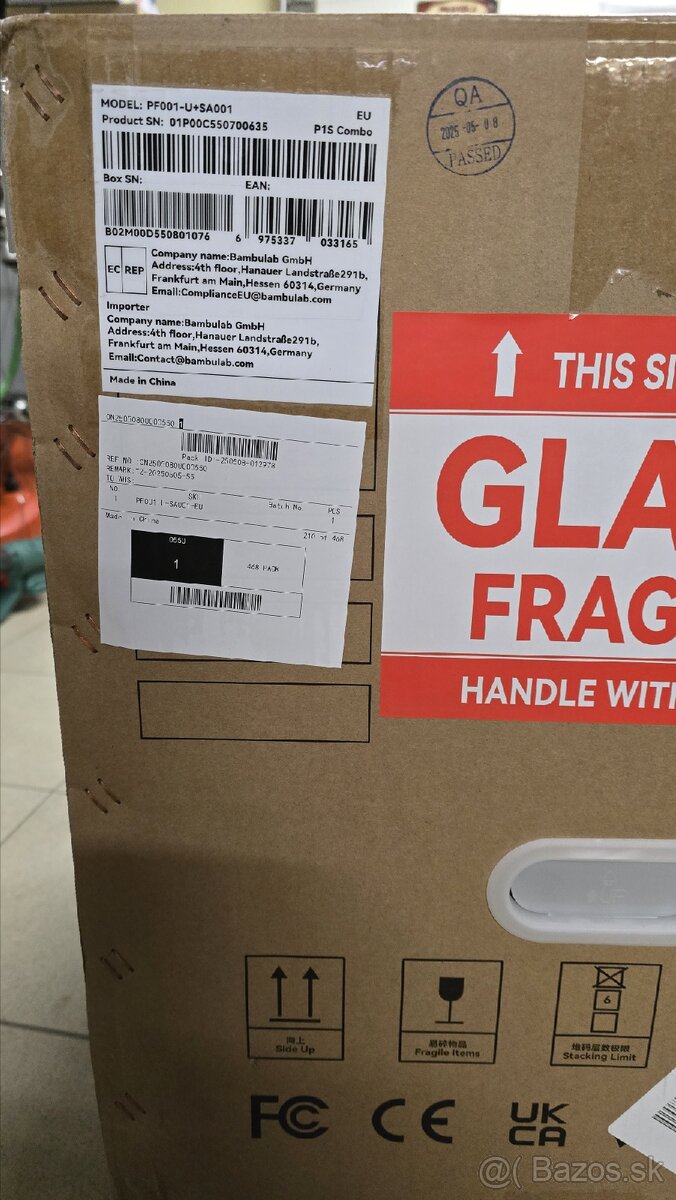 predám novú 3D tlačiareň Bambu Lab P1S Combo+AMS, nevybalená - 4