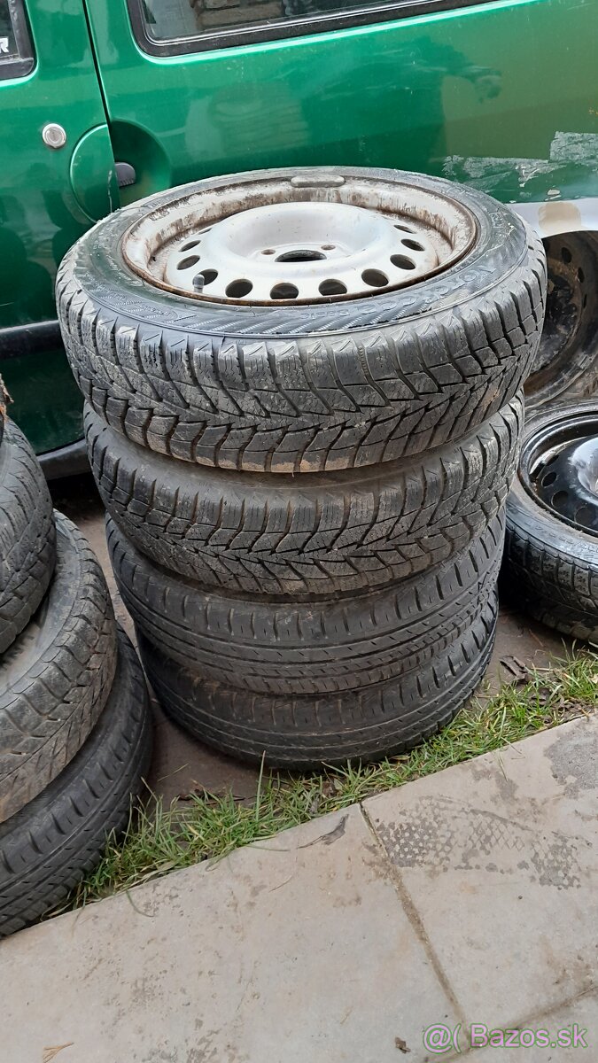 R14 4x100 2 sady plechy + pneu - 4