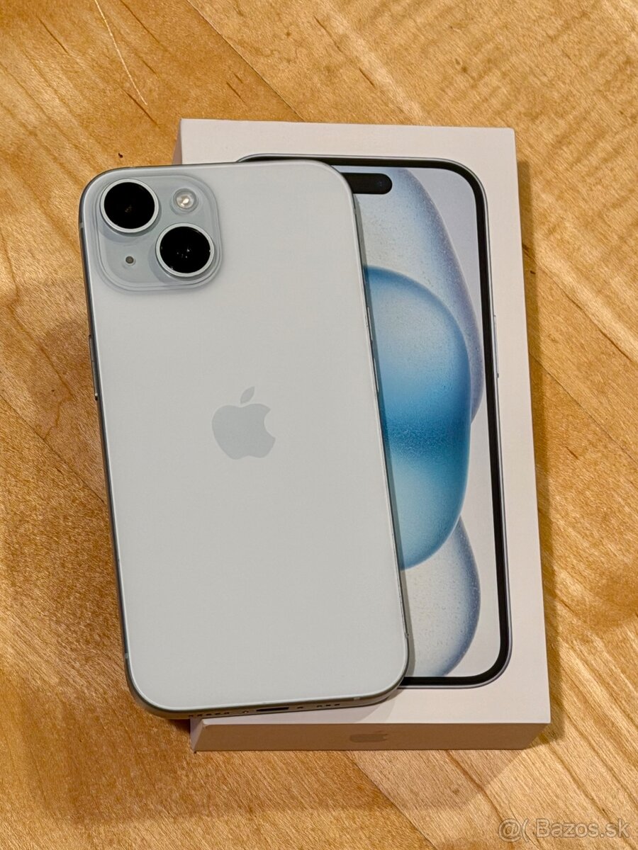 iPhone 15 Blue BATERIE 100% TOP - 4