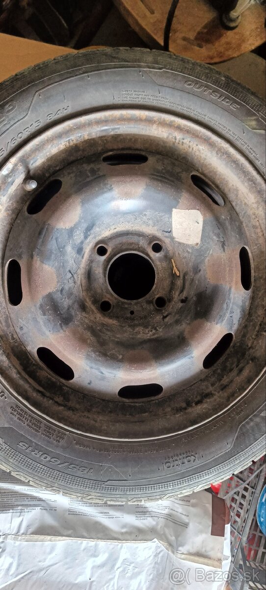 Plechove disky a Letné pneumatiky 185/60/15R - 4