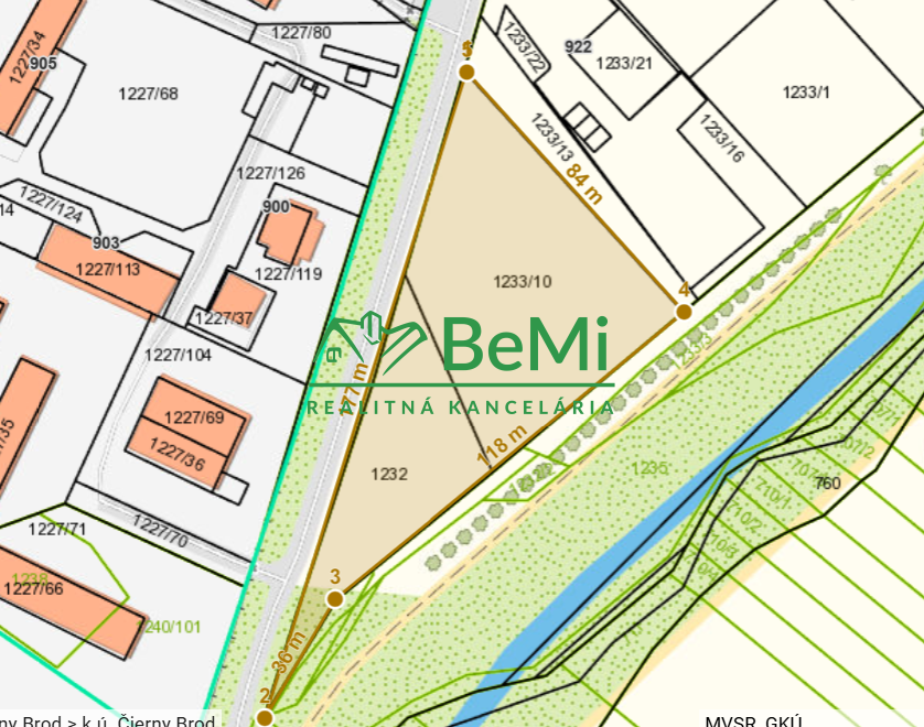 Stavebný pozemok - 3691 m2/530 m2, ľahký priemysel, Čierny B - 4