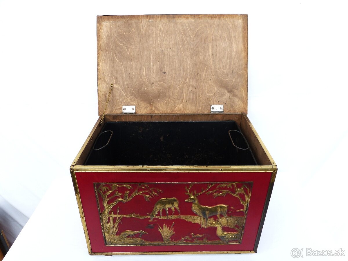 Uhliak - Nádoba na uhlie s poľovníckym motívom - 4