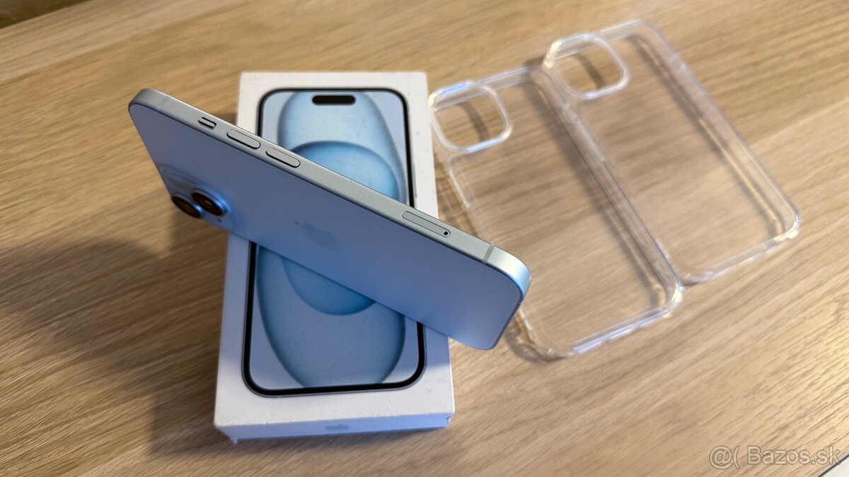 Vymenim iPhone 15 Blue 128gb + 2 obaly - 4