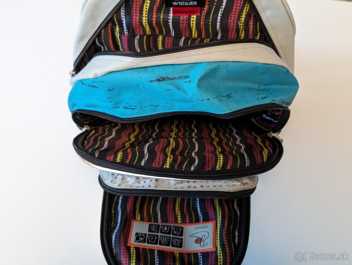 Školská taška - polstrovaný hliníkový (ergonomický) TOPGAL - 4