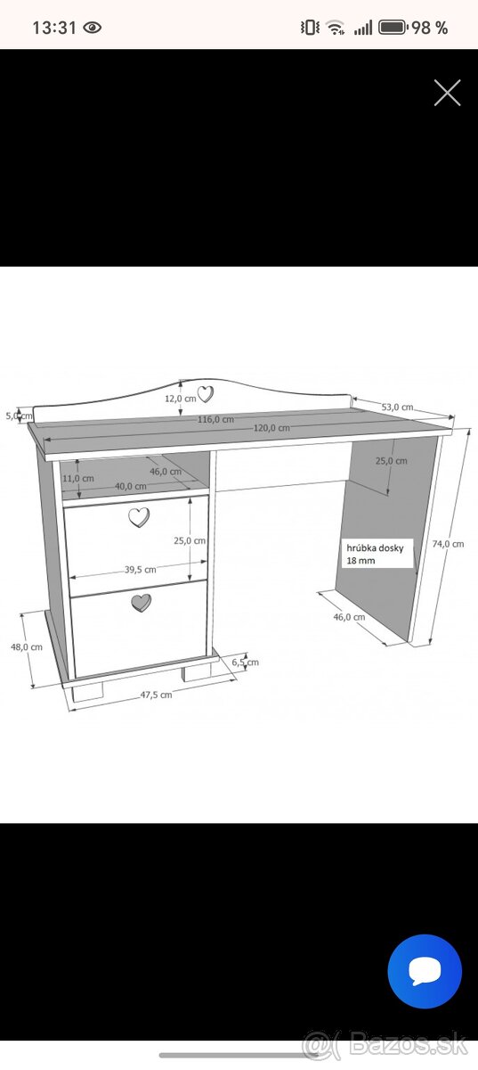 Písací stôl+knižnica - 4