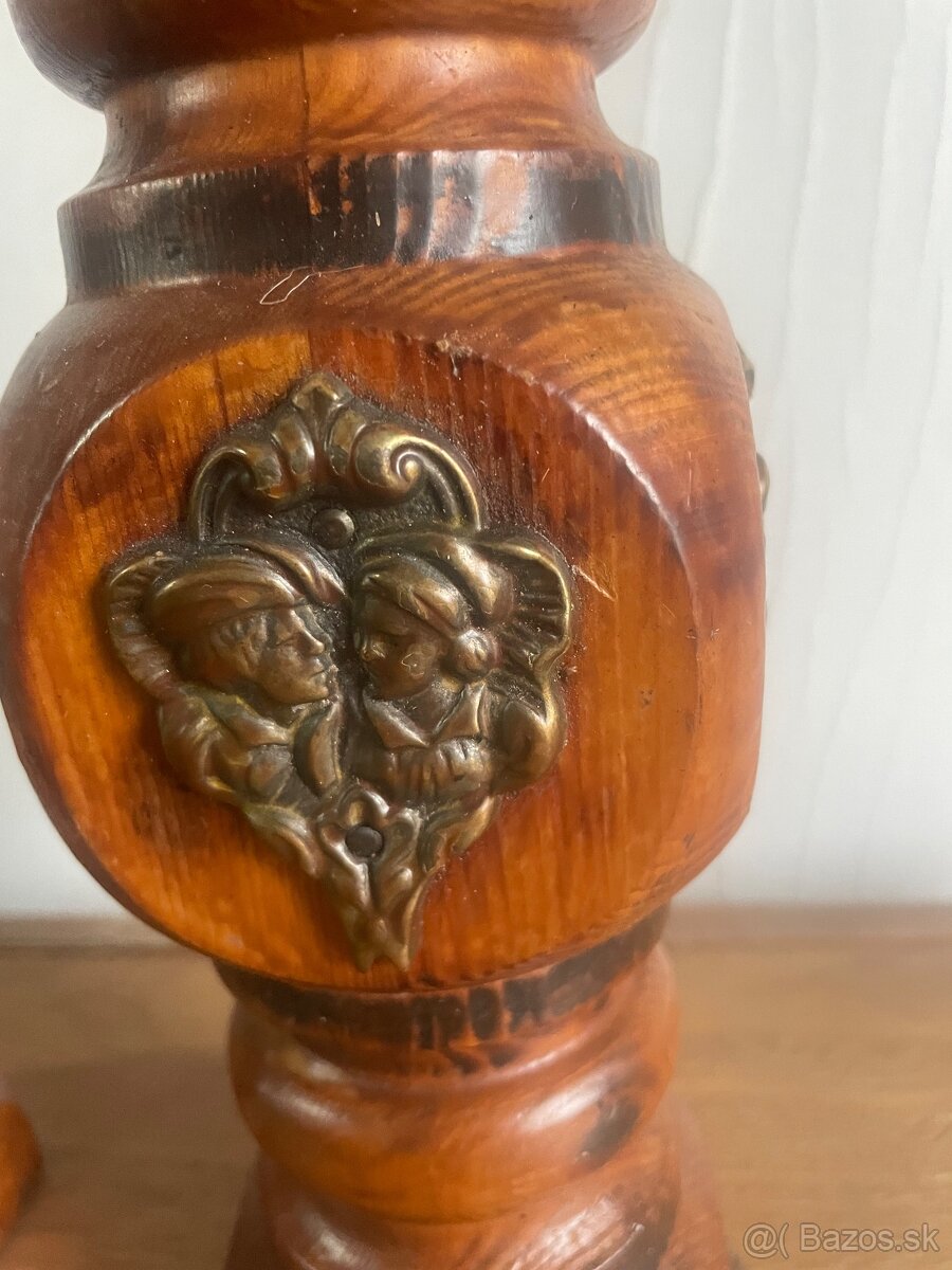 Predám starožitné drevené svietniky - 4