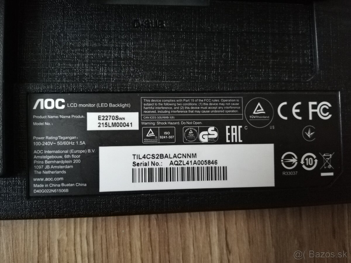 LCD Monitor AOC e2270Swn 22" Full HD - 4