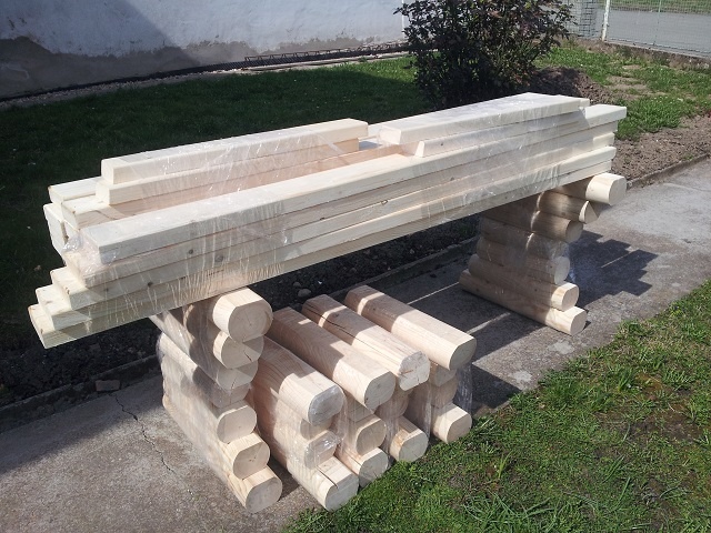 záhradné drevené sedenie - 4