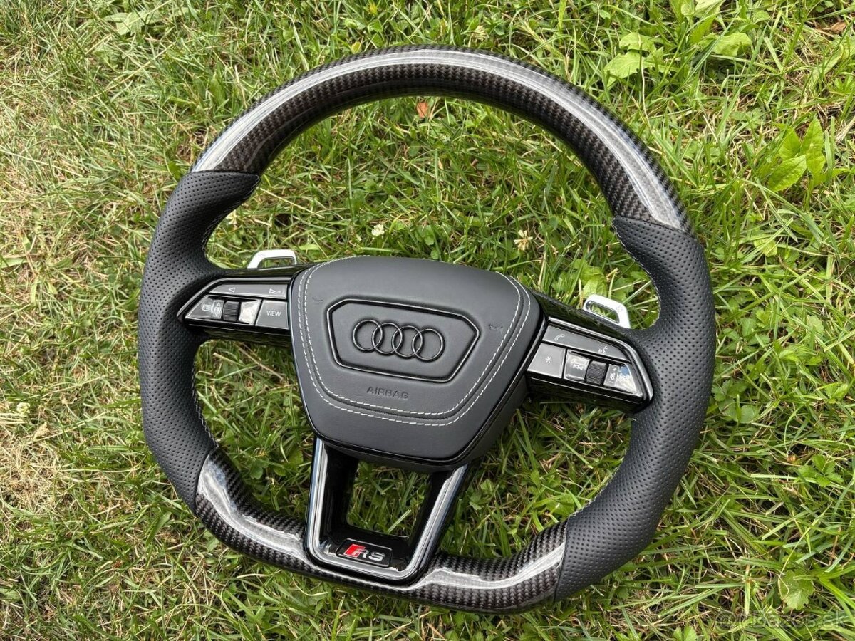AUDI VOLANT KARBONOVY A6 A7 C8 Q8 S8 SQ8 E-TRON - 4