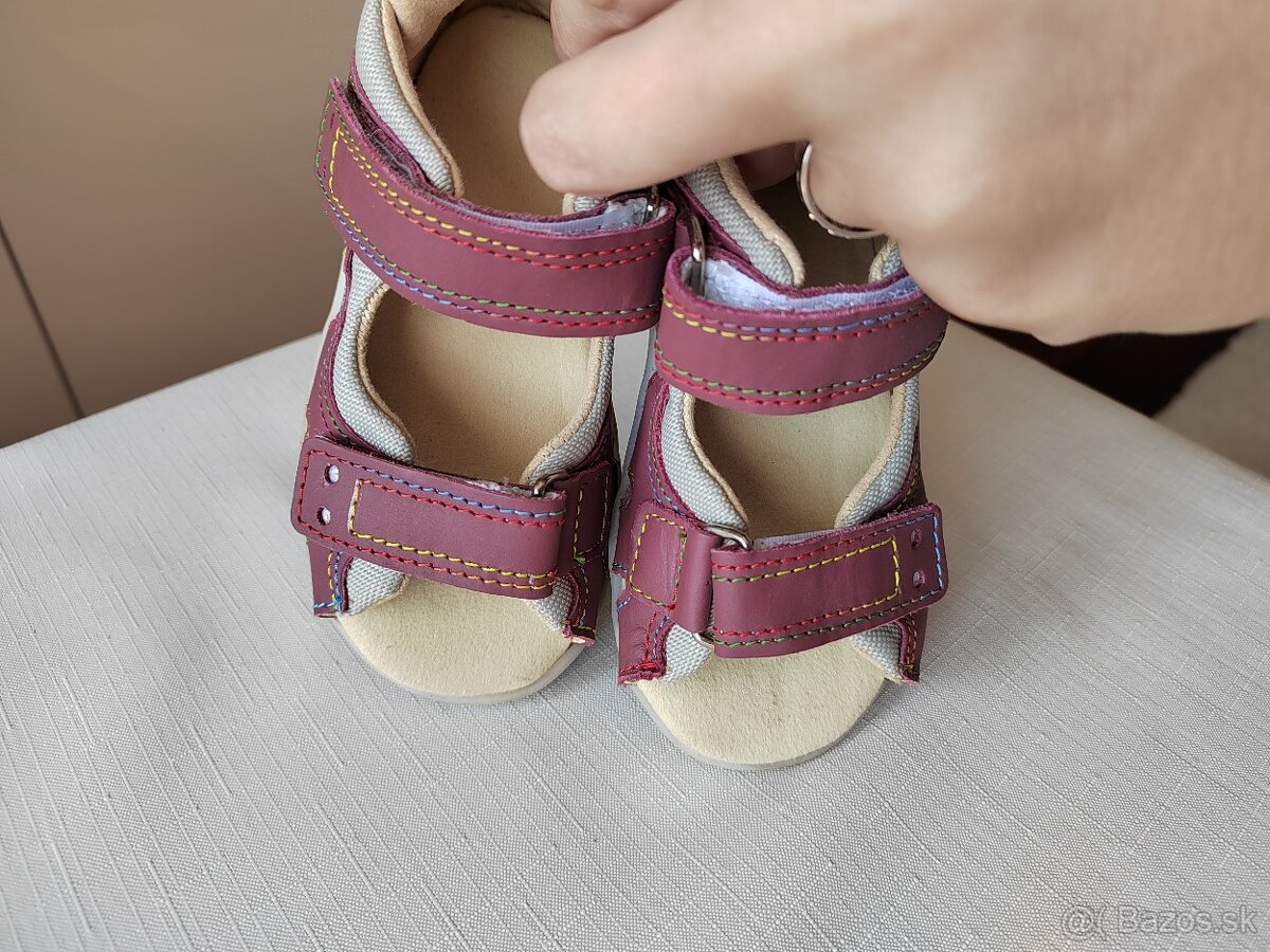 Sandále SLOVOBUV - bordové v.23 - 4
