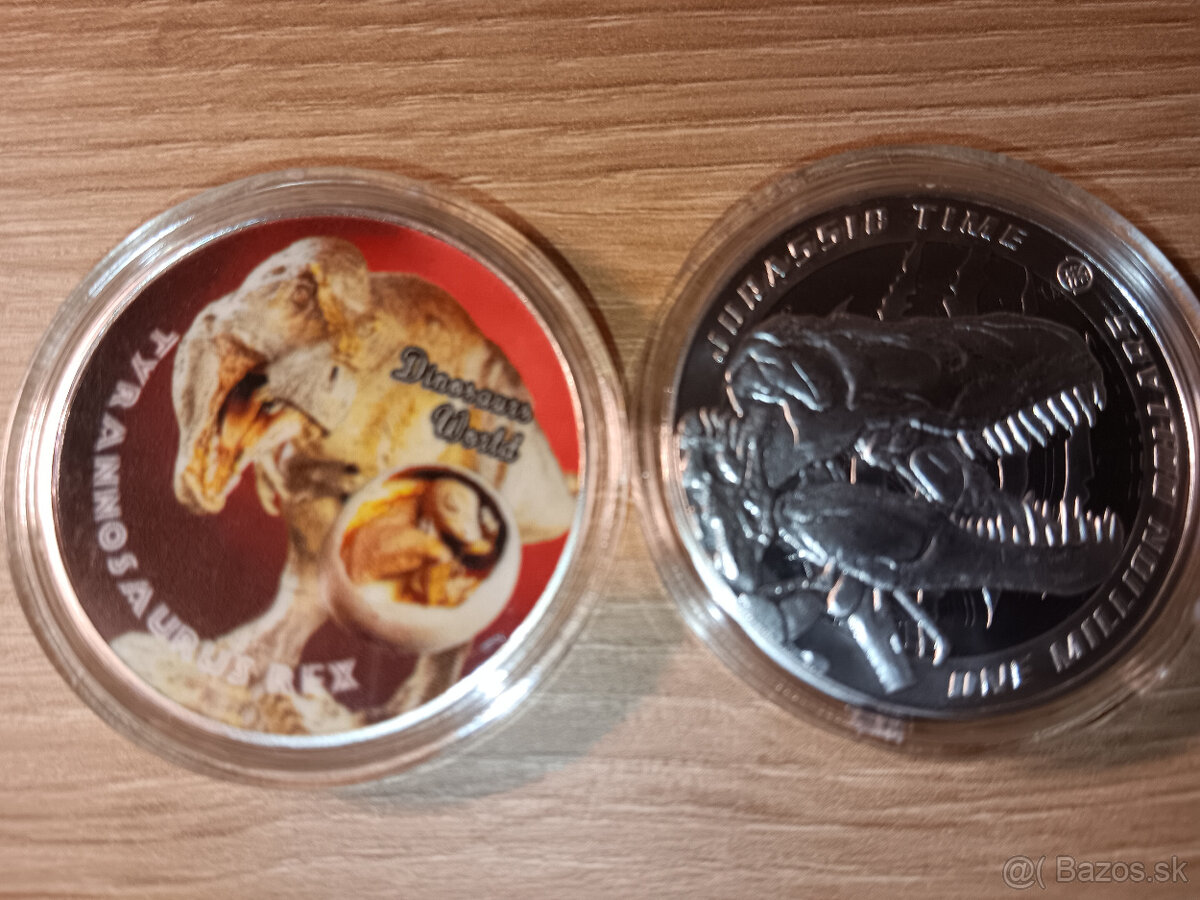 postriebrene pamätne mince DINOSARY 2 - 4
