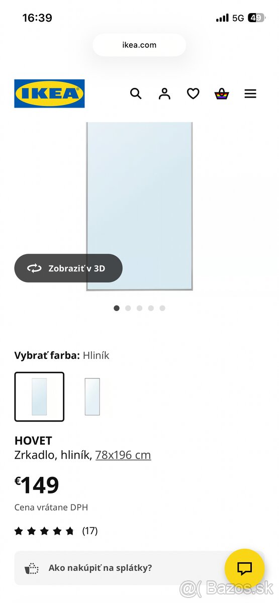 Zrkadlo HOVET Ikea - 4