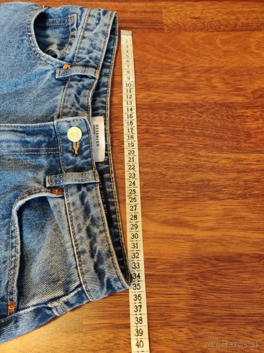 Reserved Super High Rise – dámské džíny, světle modré,36 - 4