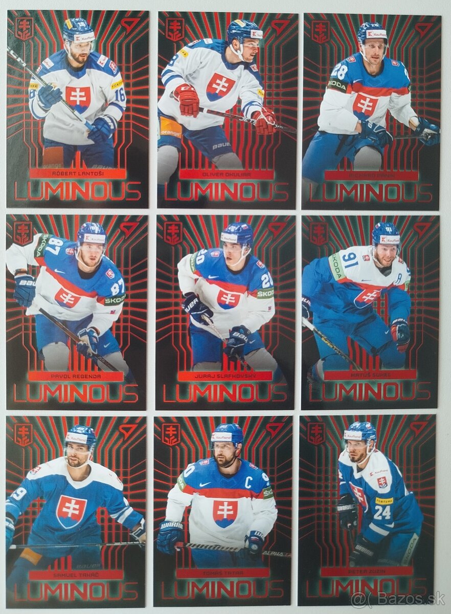 Hokejové kartičky HOKEJOVÉ SLOVENSKO 2024 - LUMINOUS - RED - 4