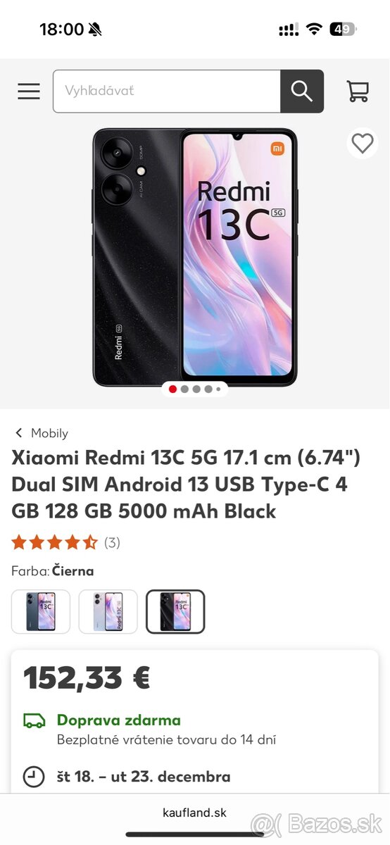 NOVÝ nerozbalený Xiaomi Redmi 13C 5G - 4