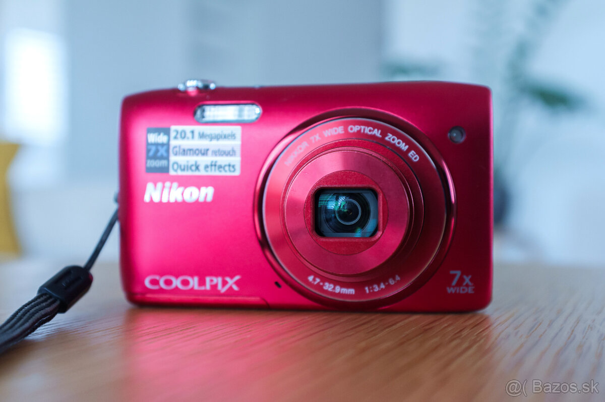 Nikon Coolpix S3400 červený - 4