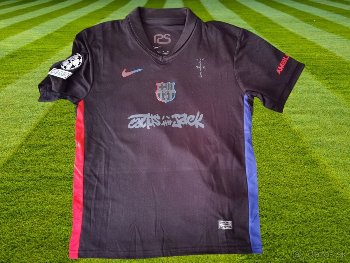 dres Lamine Yamal #10 FC Barcelona BLACK Travis Scott - 4
