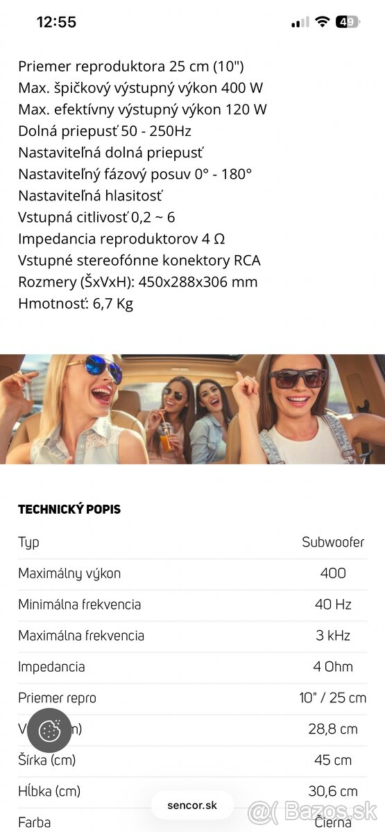 Subwoofer aktívny - 4