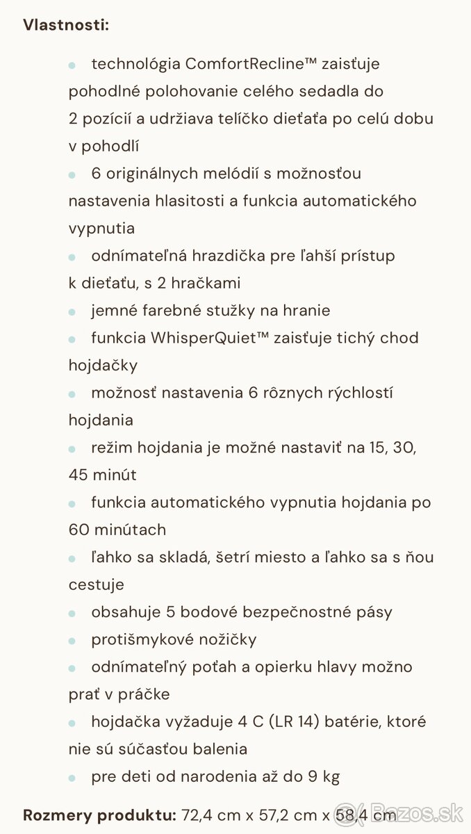 BRIGHT STARTS Hojdačka s melódiou - 4