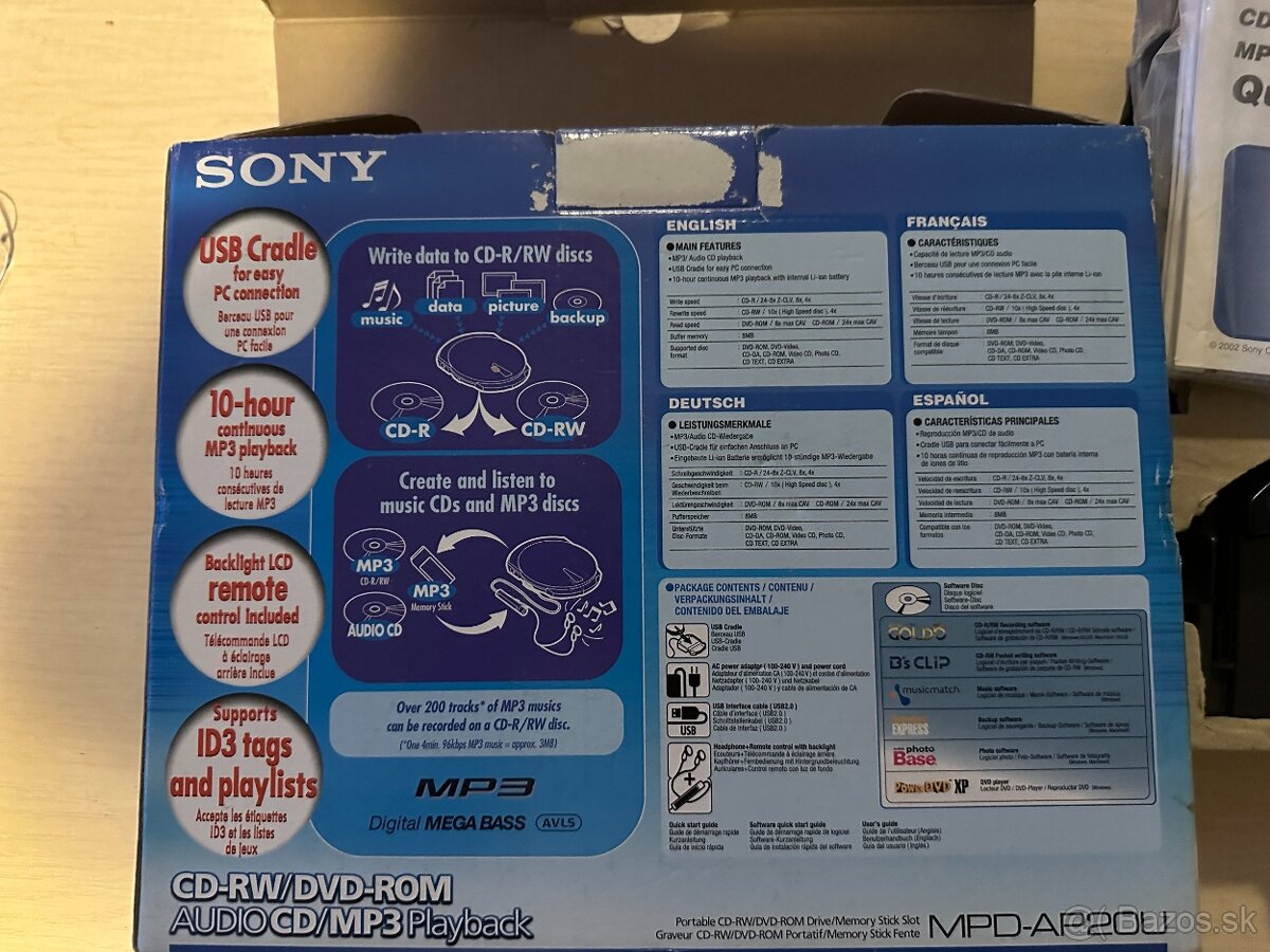 Sony MPD-AP20U CD-RW/DVD-ROM Audio CD/MP3 Playback - 4