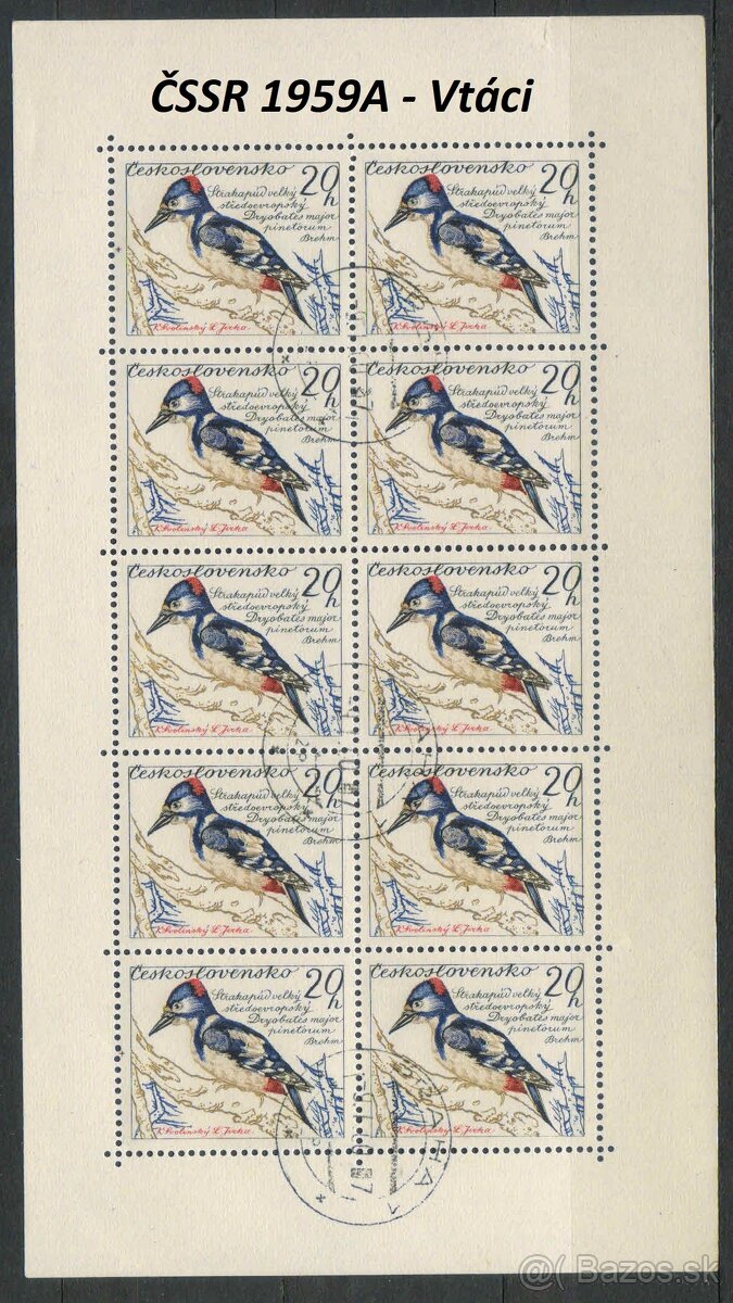 Poštové známky, filatelia: ČSSR, desaťbloky A - 4