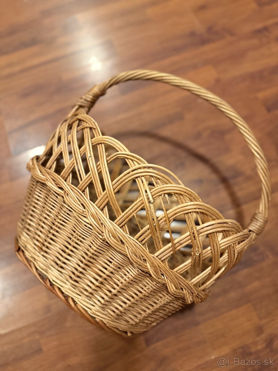 Veľký prútený košík pevný - 4