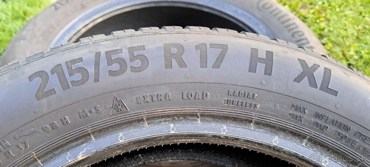 CELOROČNÉ GUMY 215/55 R17 - CONTINENTAL - 4