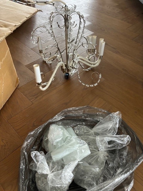 Predám kryštálový luster a nástenné svetlo - 4