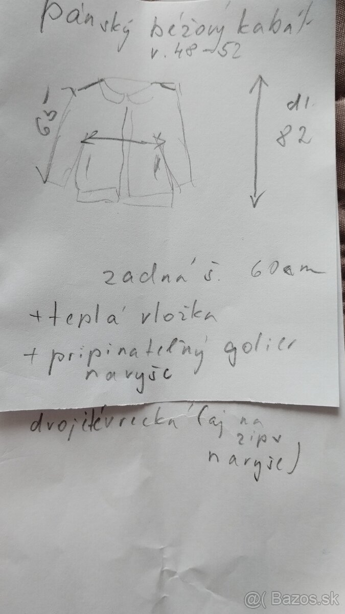 Pánsky elegantný kabát bunda dvojitý - 4