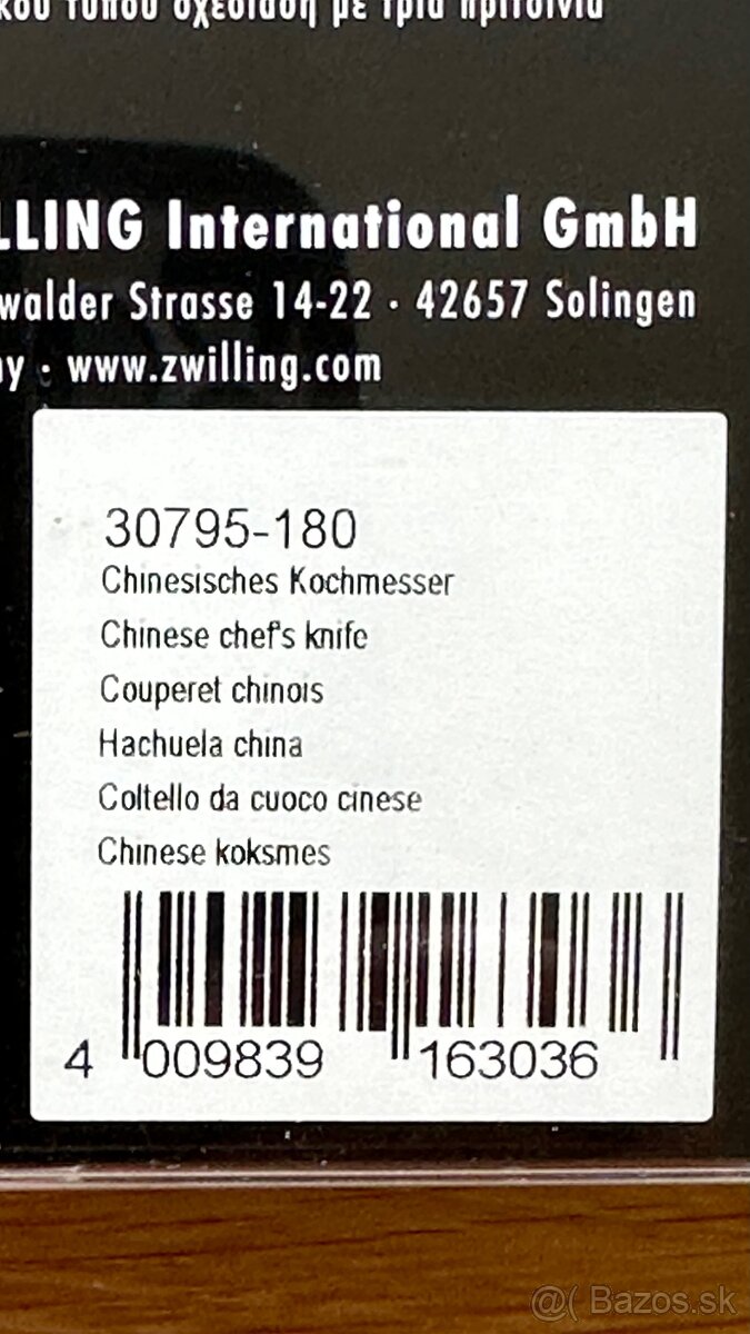 Čínsky kuchársky nôž Zwilling Twin Pollux 18 cm - nový - 4