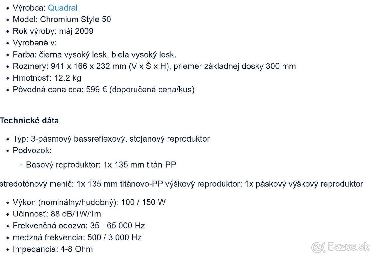 Quadral Chromium Style 50 / AKCIA - 4