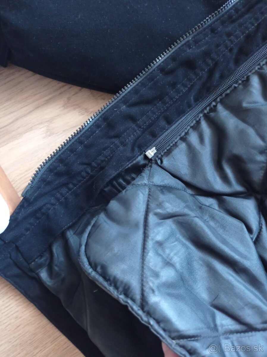 Zimná čierna bunda M-L - 4