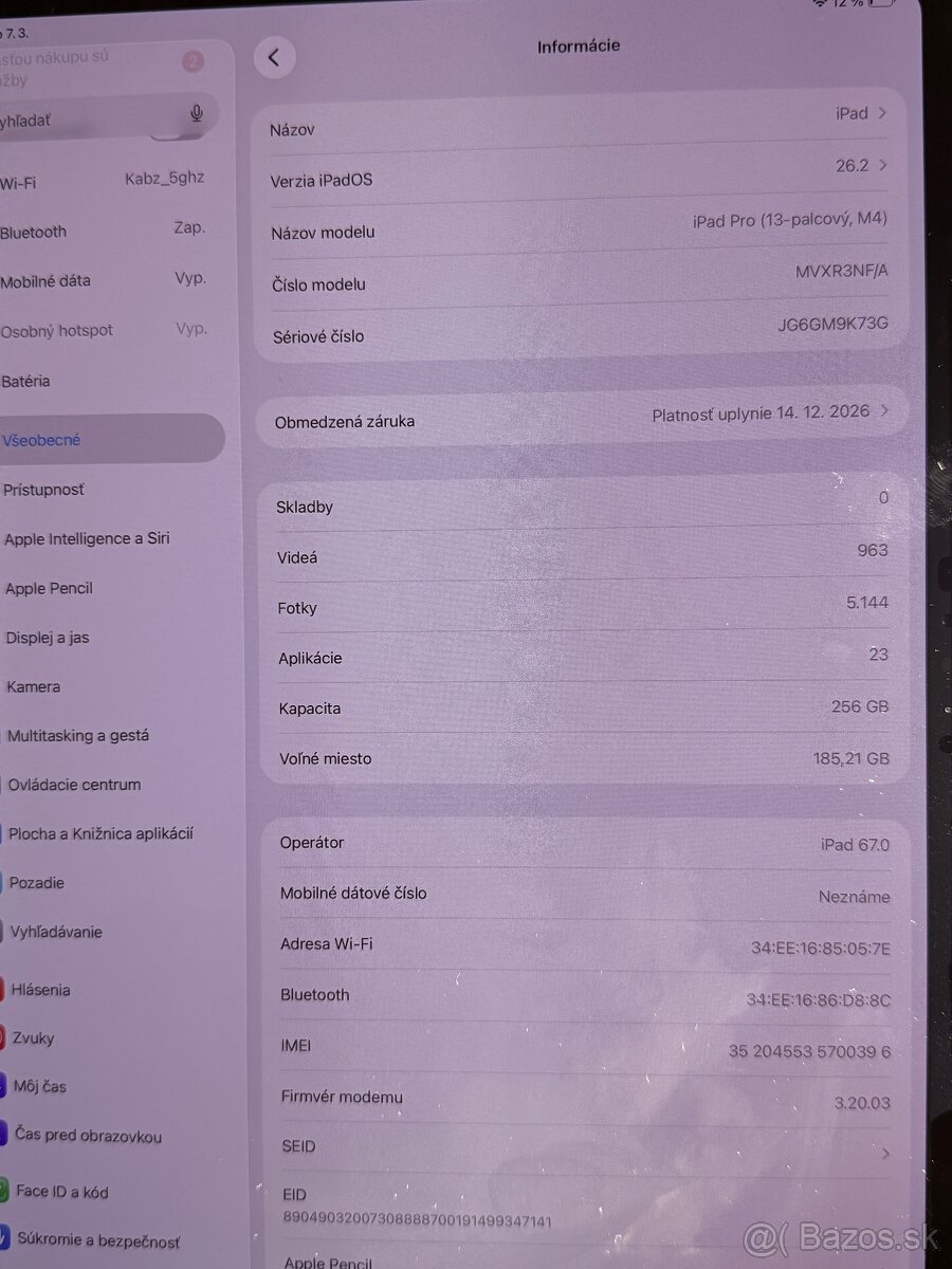 Predám iPad Pro 13” M4 Wi-Fi + Cellular 256 GB+Applepencil - 4