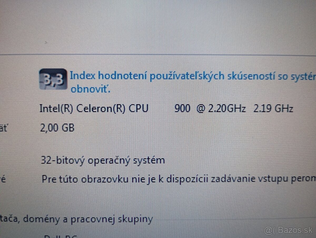 predám DELL VOSTRO 1520 ,WINDOWS 7 32bit ,bez wifi - 4